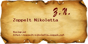 Zoppelt Nikoletta névjegykártya