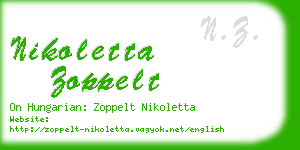 nikoletta zoppelt business card